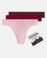 SPANXsmoothâ„¢ Fit-To-You Thong 3-Pack Box | Fleur/Red Merlot/Espresso